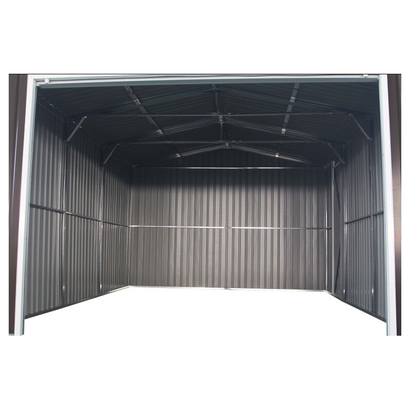 garagee-metal-anthracite-1952m-porte-enroulable-kit-d-ancrage-x-metal Garage Métal Anthracite 19,52m² Porte Enroulable + Kit d’Ancrage – Image 1